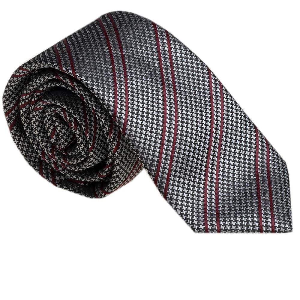 Gray Striped Necktie