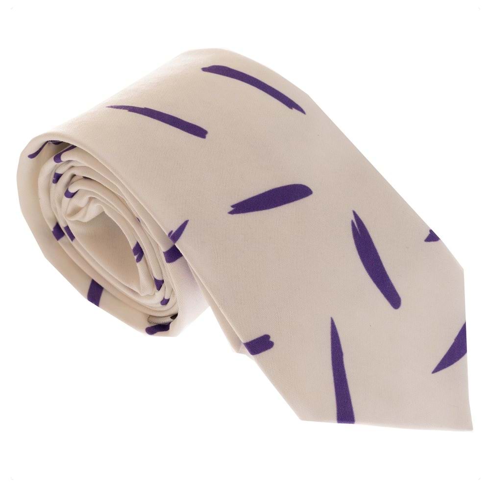 Purple Natural Viscose Printed Necktie