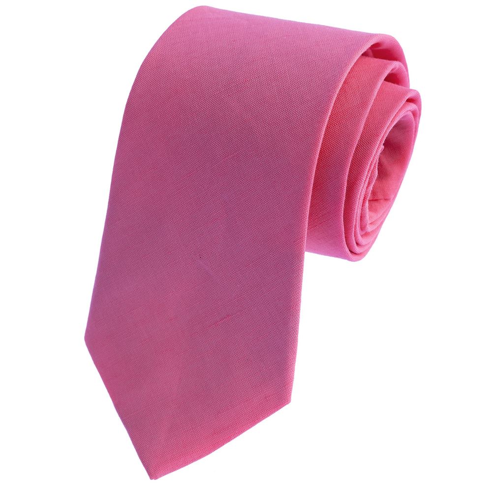 Pink Linen Necktie