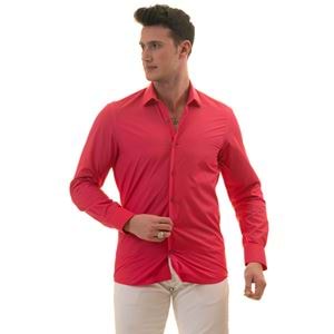 Deep Pink Plain Smart Men's Shirt