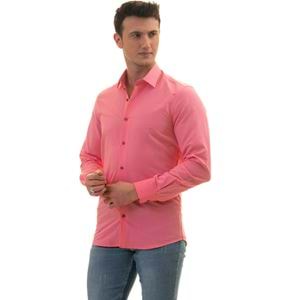 Pink Premium Linen Men's Shirt