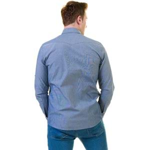 Blue Jeans Washed Western Men's Shirt