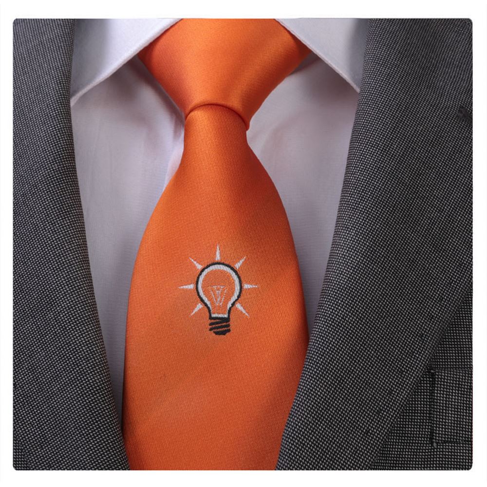 Orange Party Logo Necktie