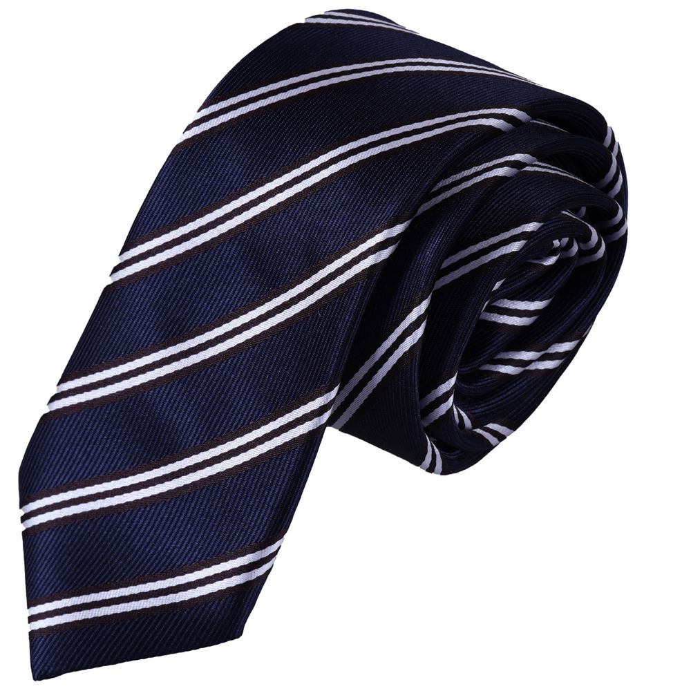 Navy Blue White Striped Ravenclaw Harry Potter Style Necktie