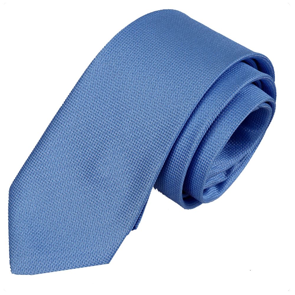 Blue Elegant Classic Jacqauard Necktie