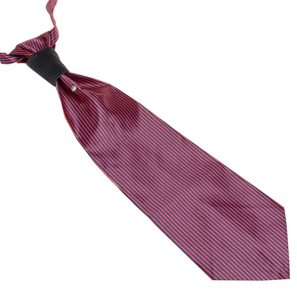 Kırmızı Lacivert Elegant Jakar Dokuma Tuxedo Tie Set