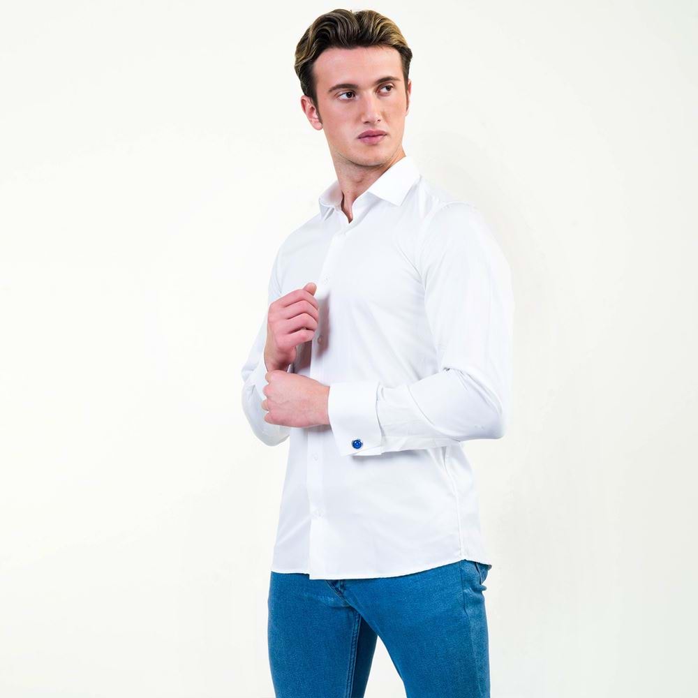 White Classic French Cuff Shirt