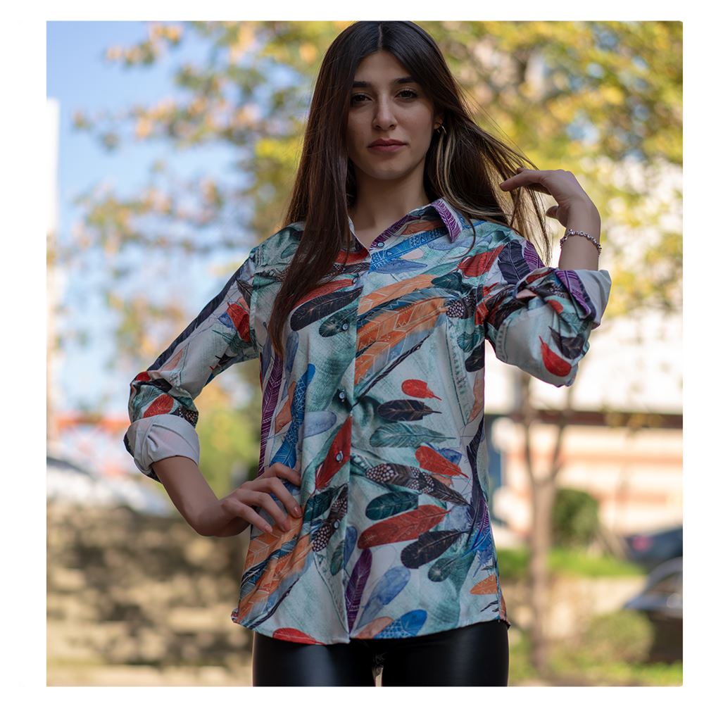 Multicolor Printed Designer Women's Shirt