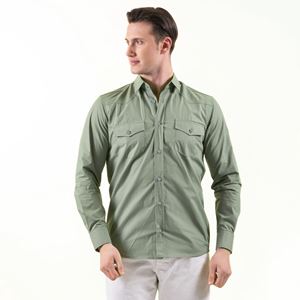 Pastel Green Western Men's Shirt