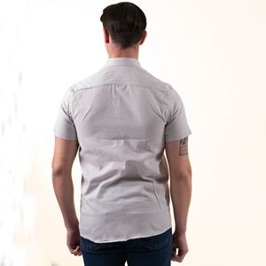 Gray inside Digital Printed Men's Short Sleeves Shirt
