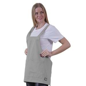Gray Basic Double Pocket Apron for Chef