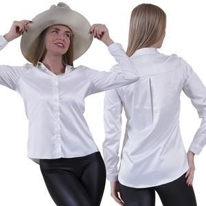White Women's Satin Shirt